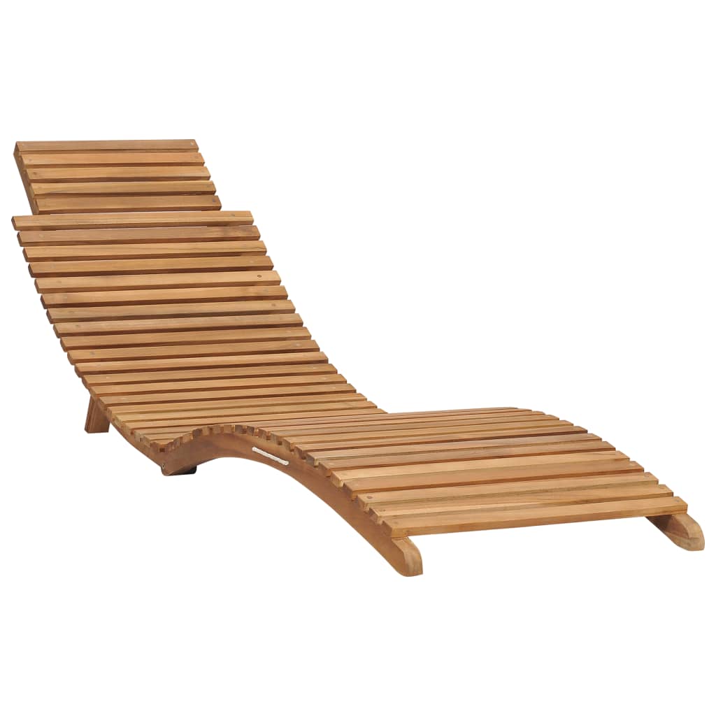 vidaXL 3 Piece Folding Patio Lounge Set Solid Teak Wood-2