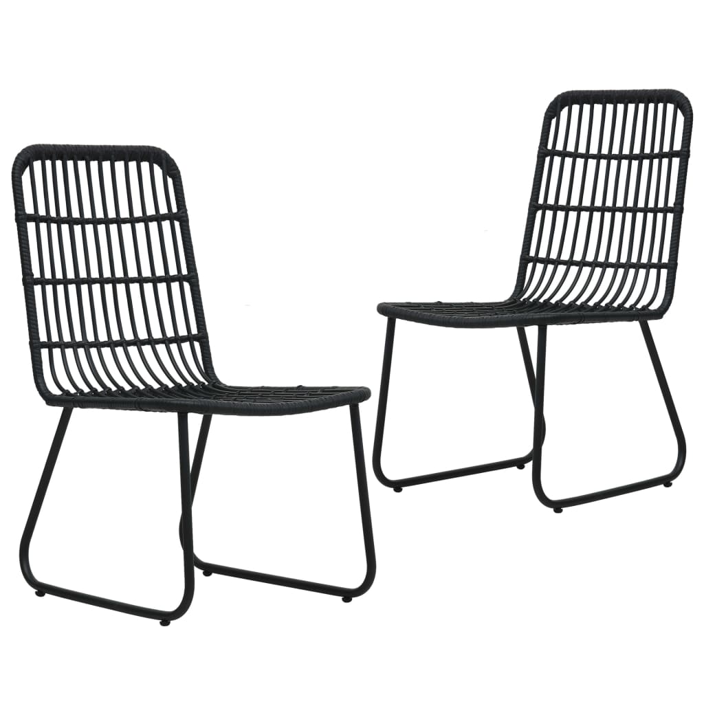vidaXL Patio Dining Set Seat Black/Oak and Black 3/5/7/9 Piece Multi Sizes-3