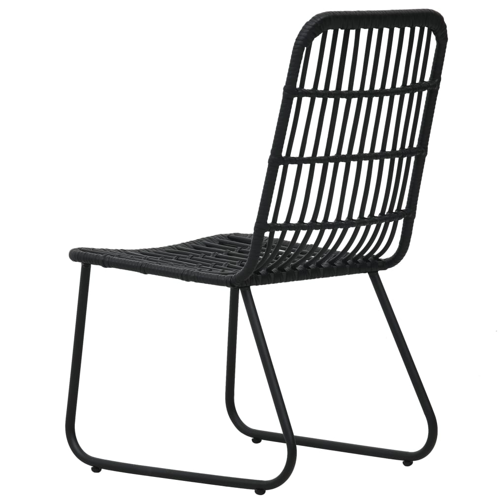 vidaXL Patio Dining Set Seat Black/Oak and Black 3/5/7/9 Piece Multi Sizes-4