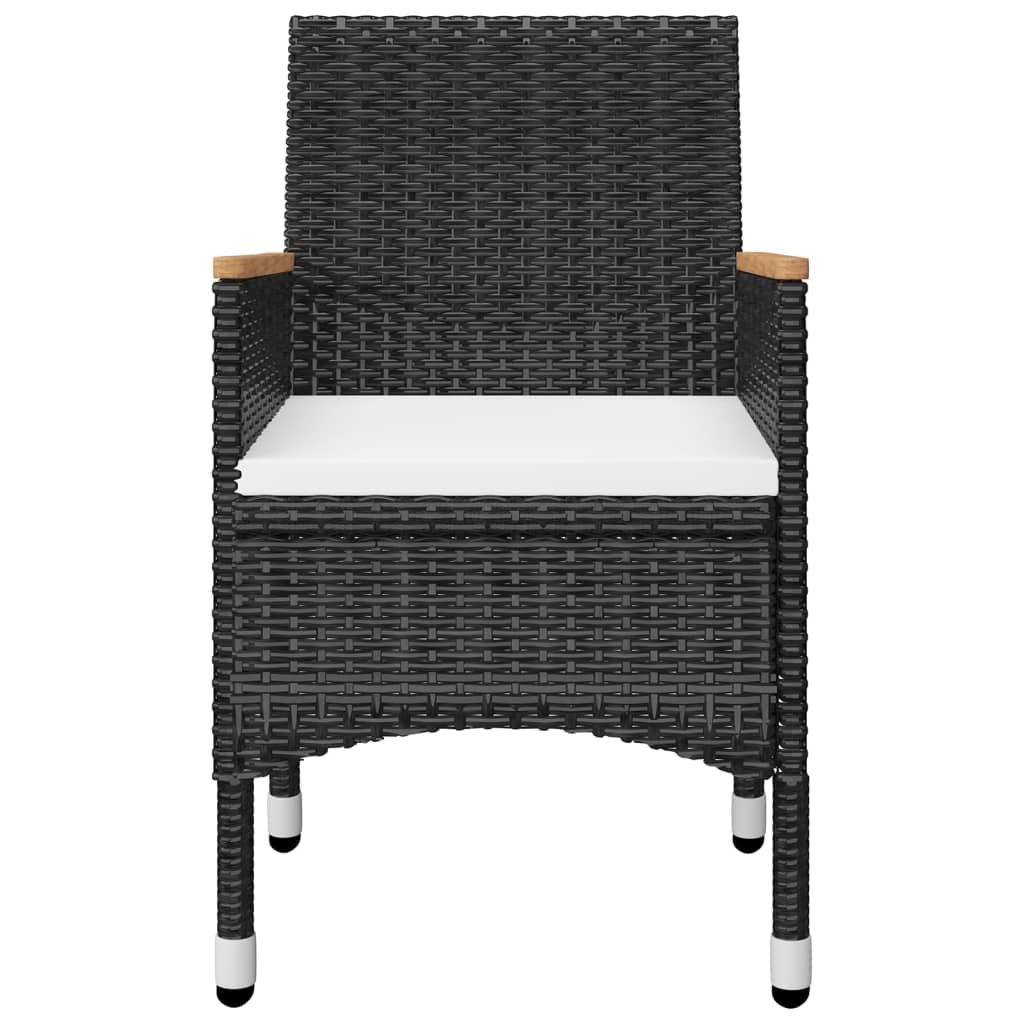 vidaXL 5 Piece Patio Dining Set Black-4