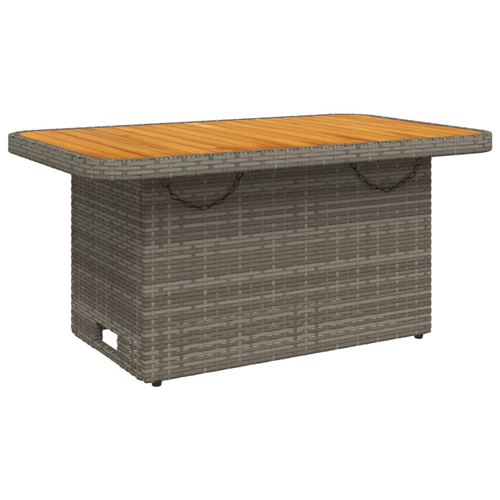 vidaXL 4 Piece Patio Dining Set with Cushions Gray Poly Rattan-2