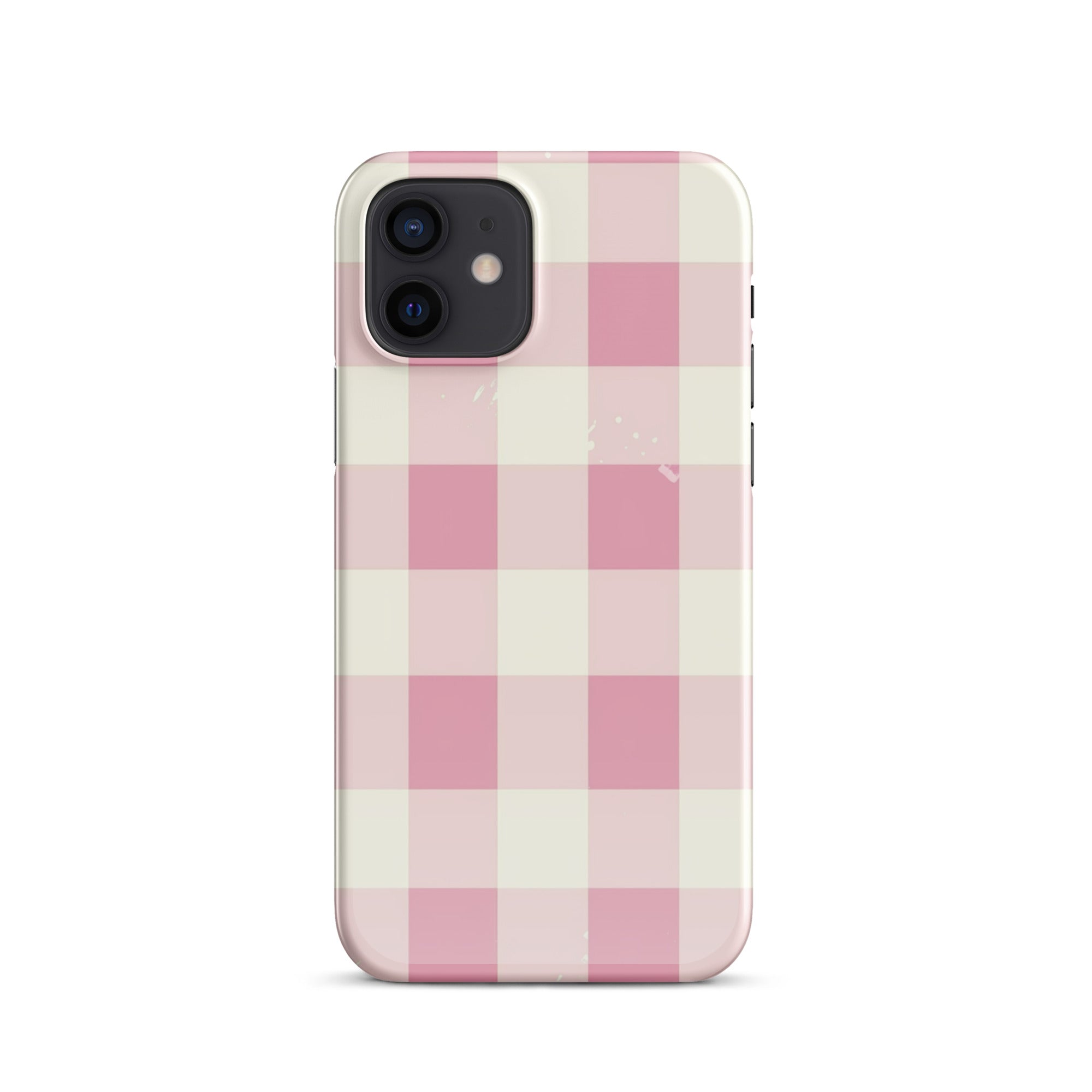 Pink Check Phone case for iPhone-8