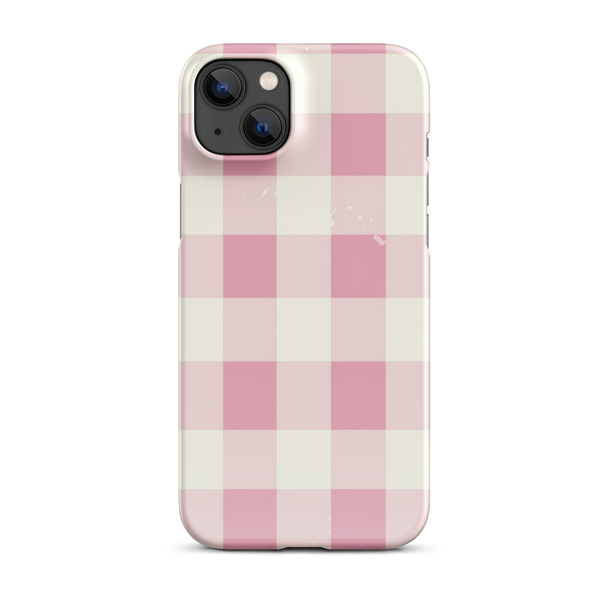 Pink Check Phone case for iPhone-24