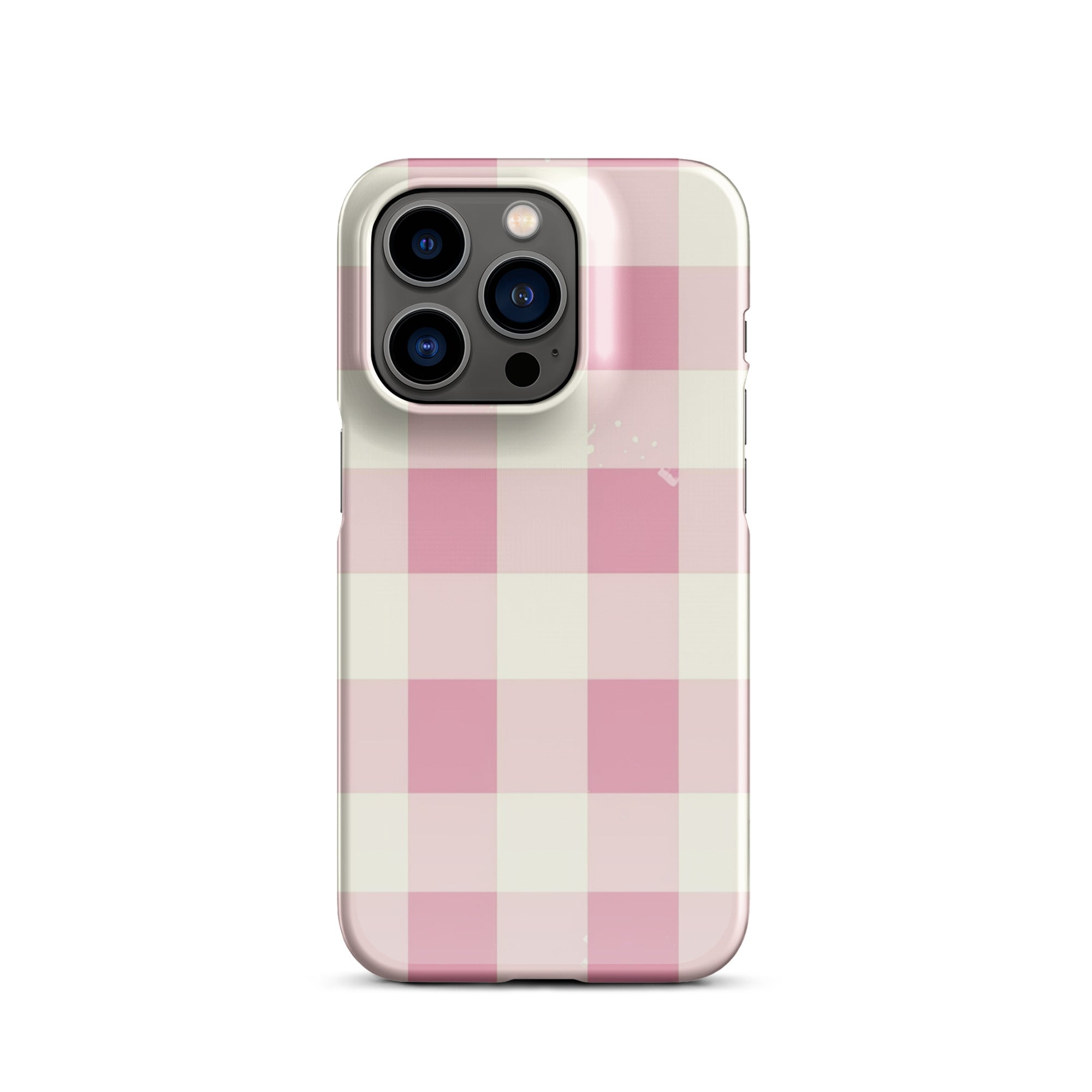 Pink Check Phone case for iPhone-26