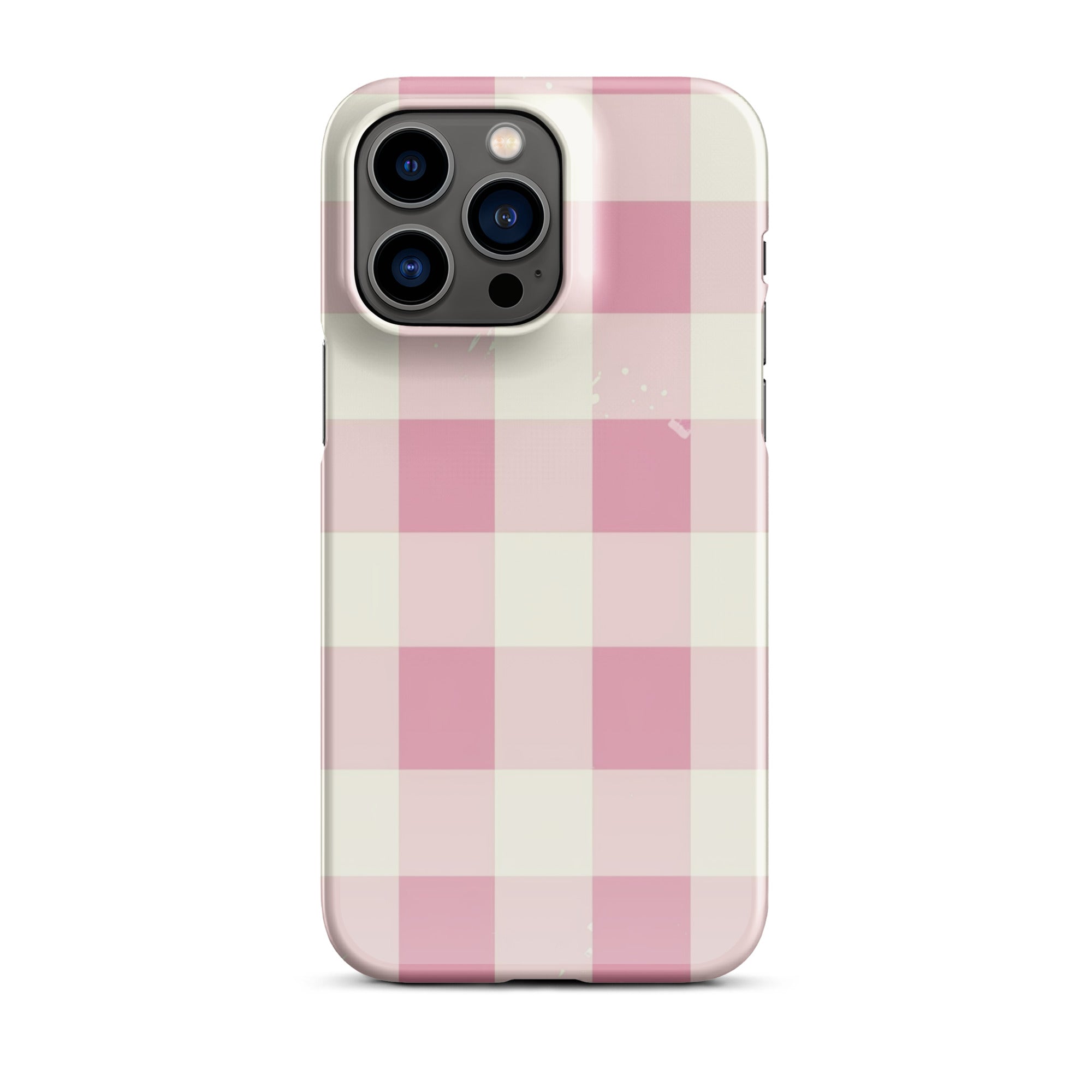 Pink Check Phone case for iPhone-28