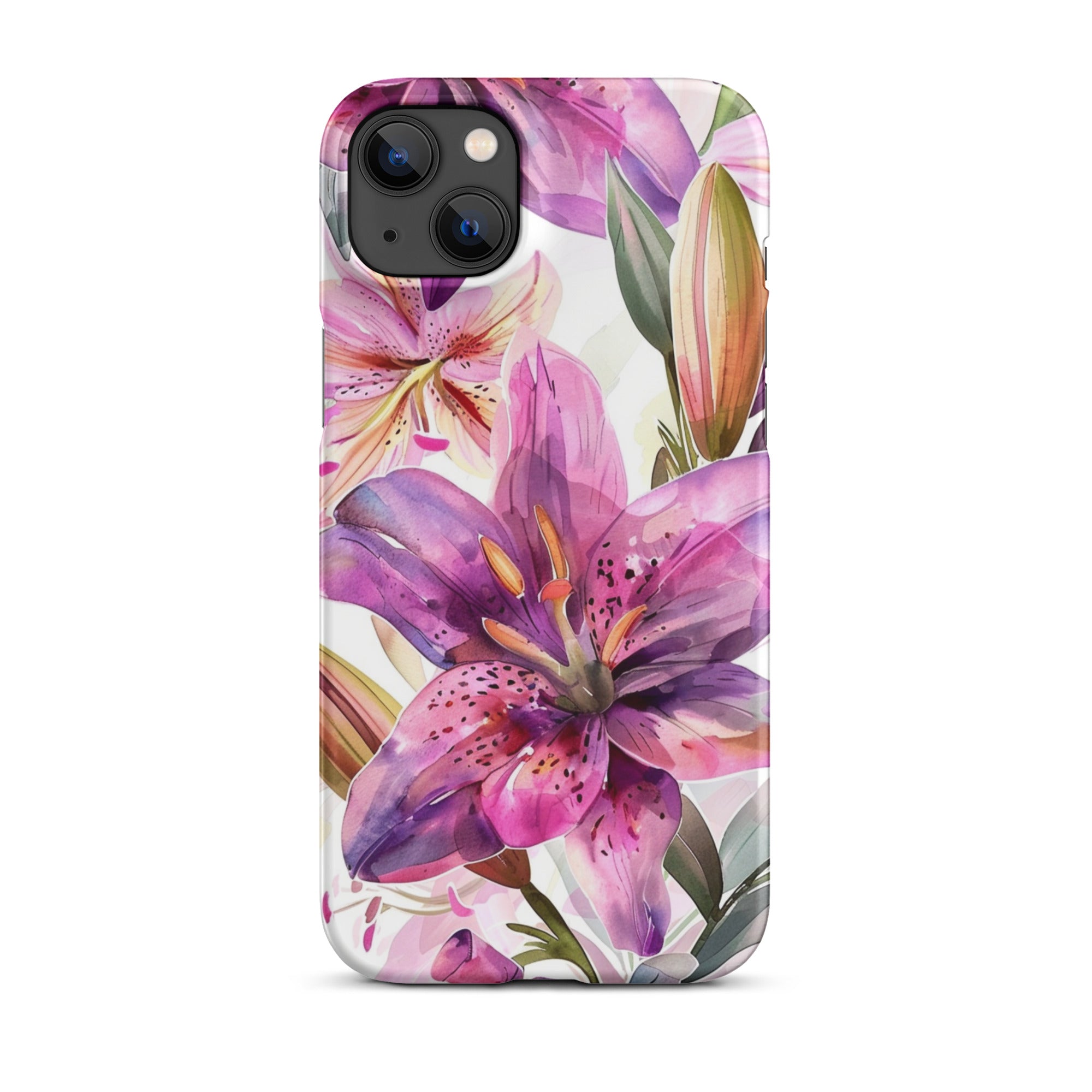 Watercolor Lily Phone case for iPhone-25