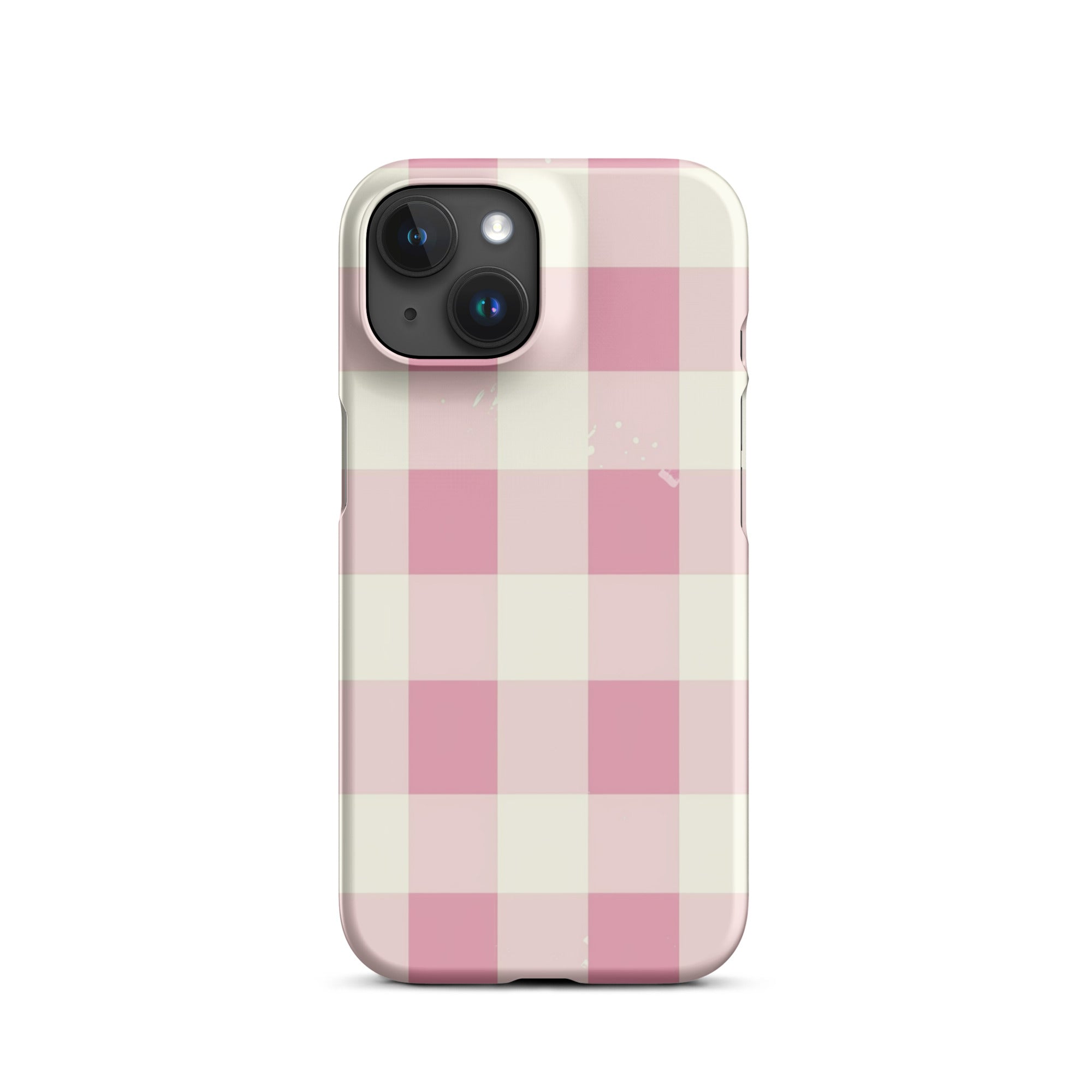Pink Check Phone case for iPhone-31