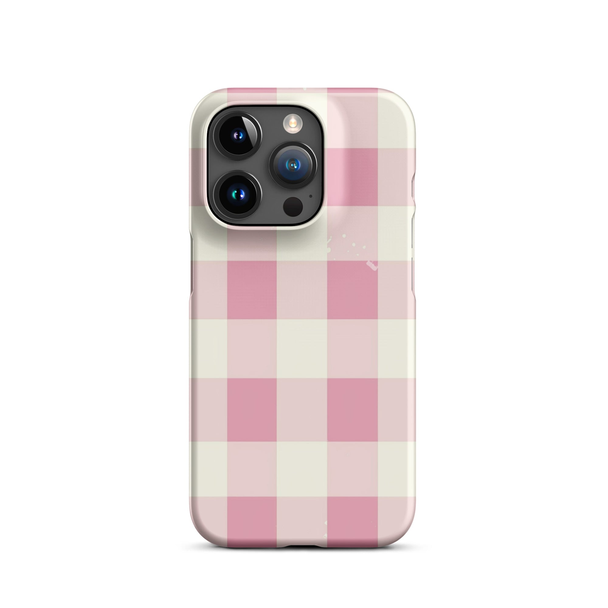 Pink Check Phone case for iPhone-35