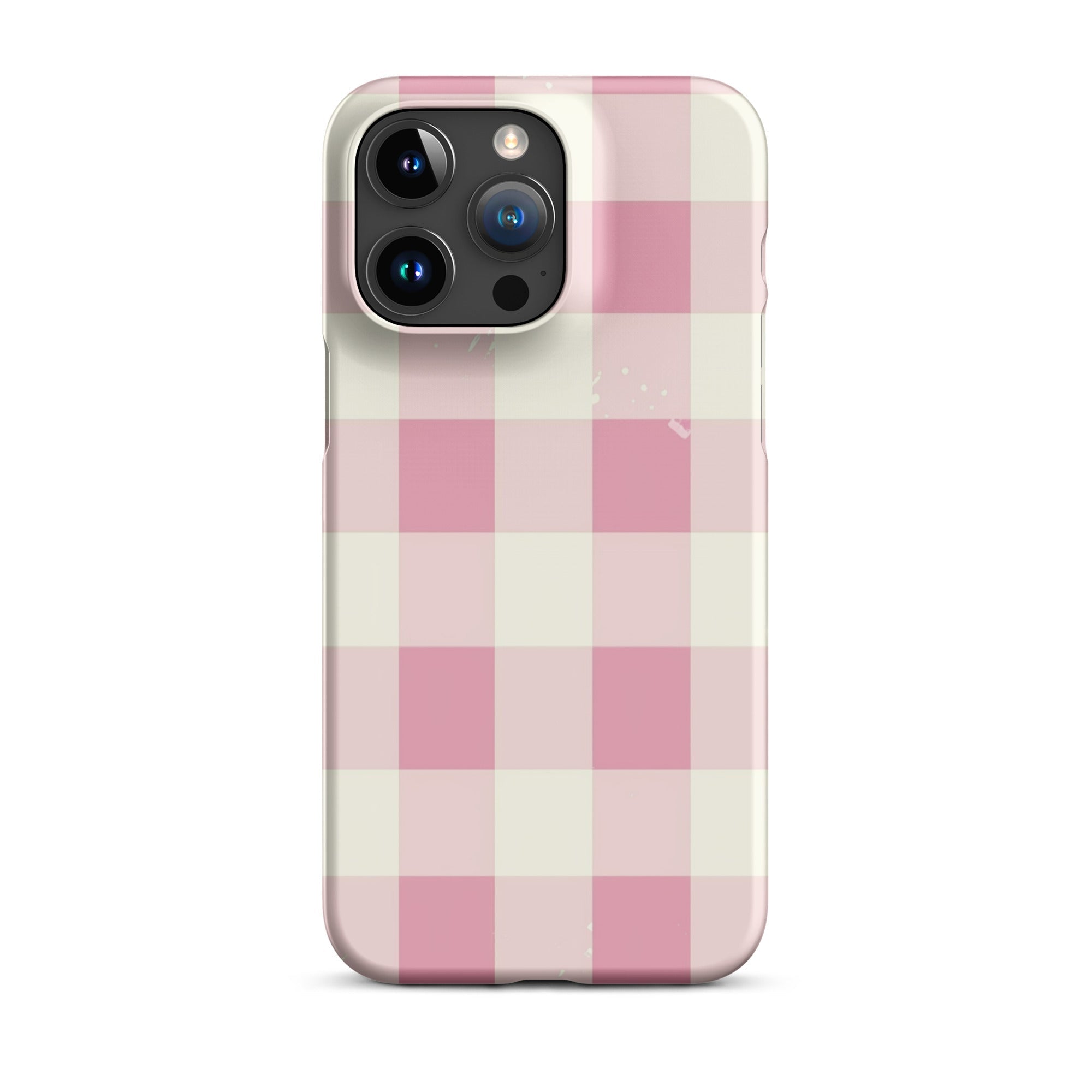 Pink Check Phone case for iPhone-37
